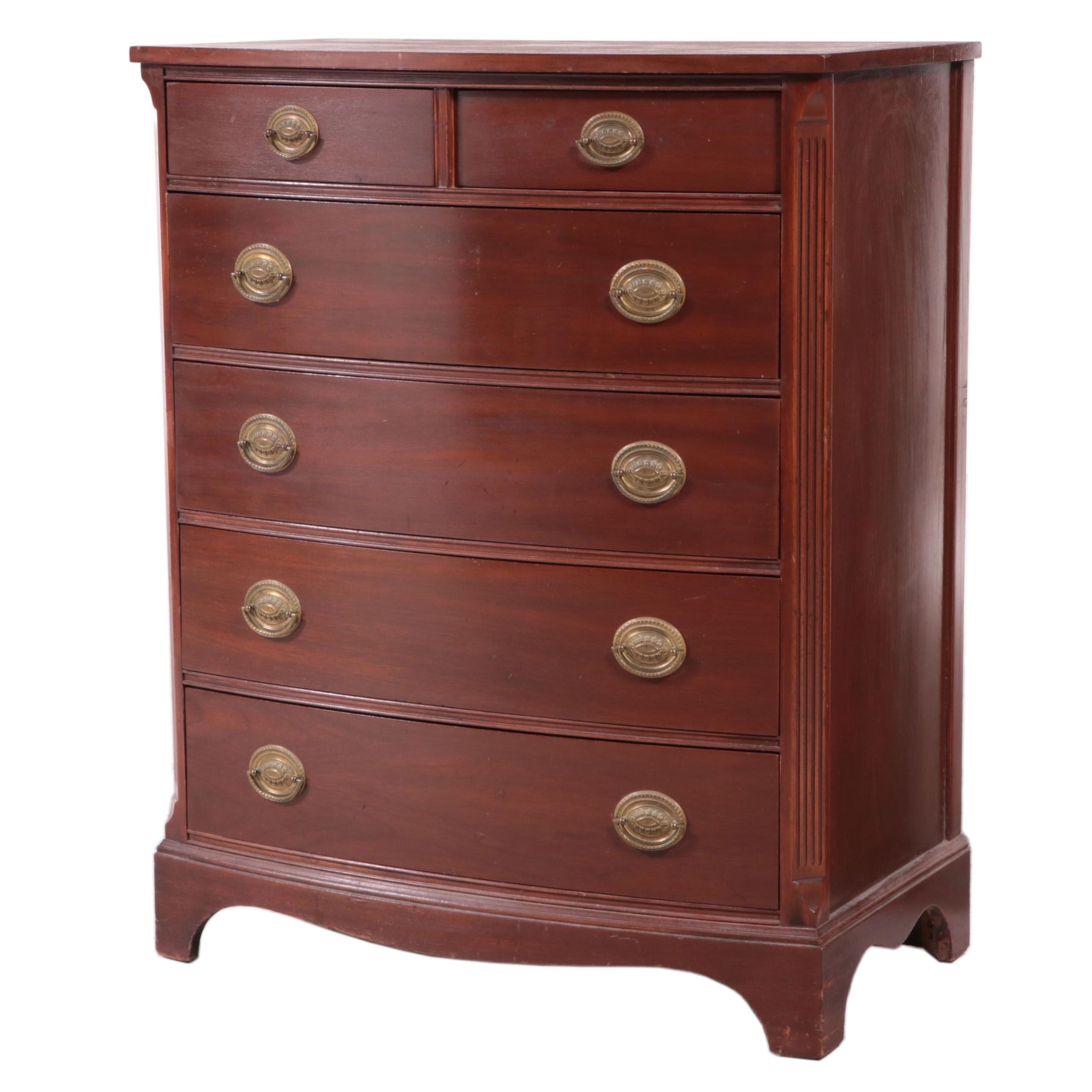 Huntingburg Furniture Federal Style Mahogany Chest of Drawers, Mid20th